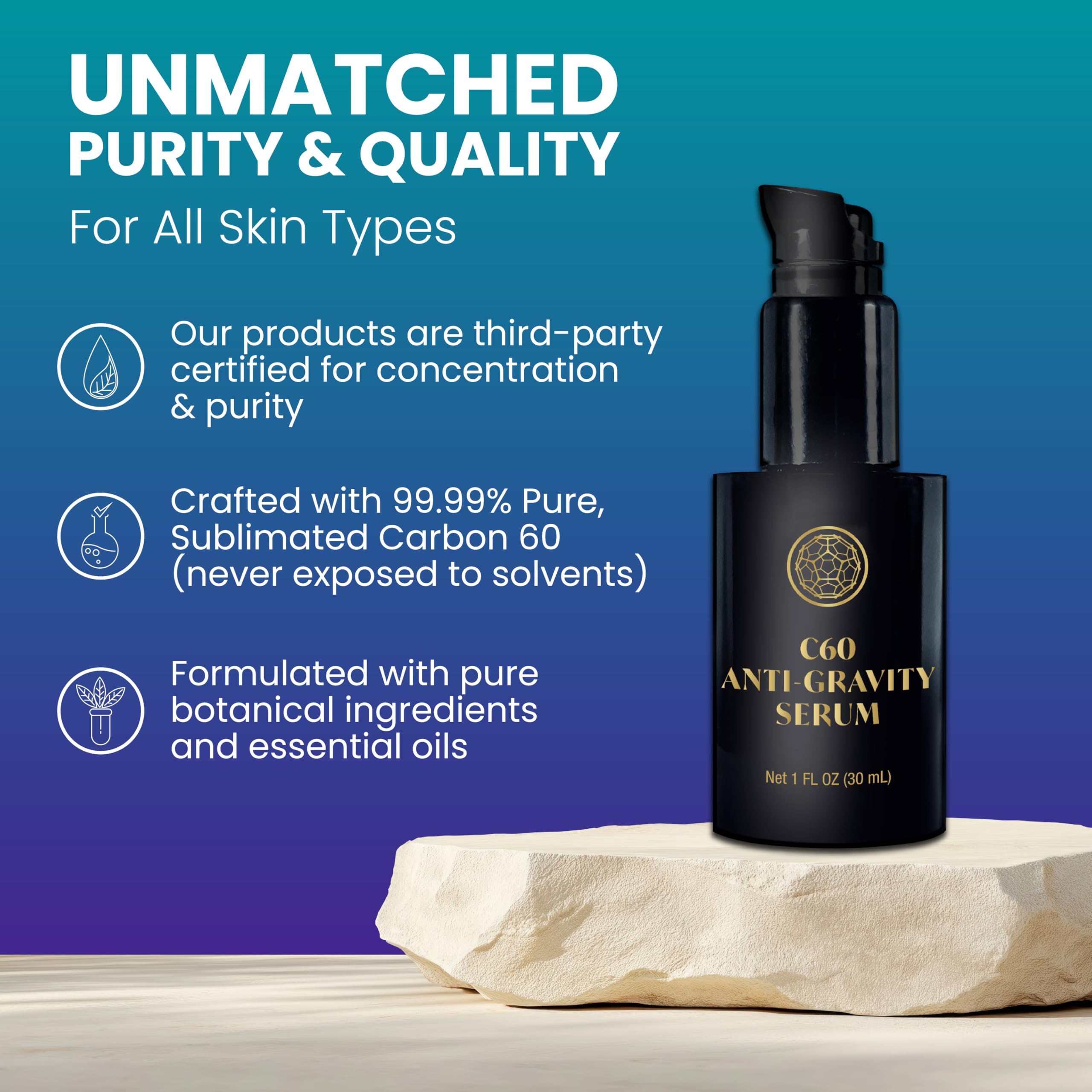 Amazon.com : C60 Power Anti-Gravity Serum for Face & Neck - Combat