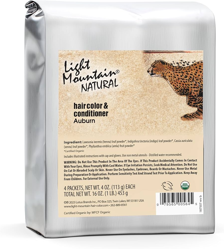 Amazon.com : Light Mountain Henna & Conditioner - Auburn Hair Dye