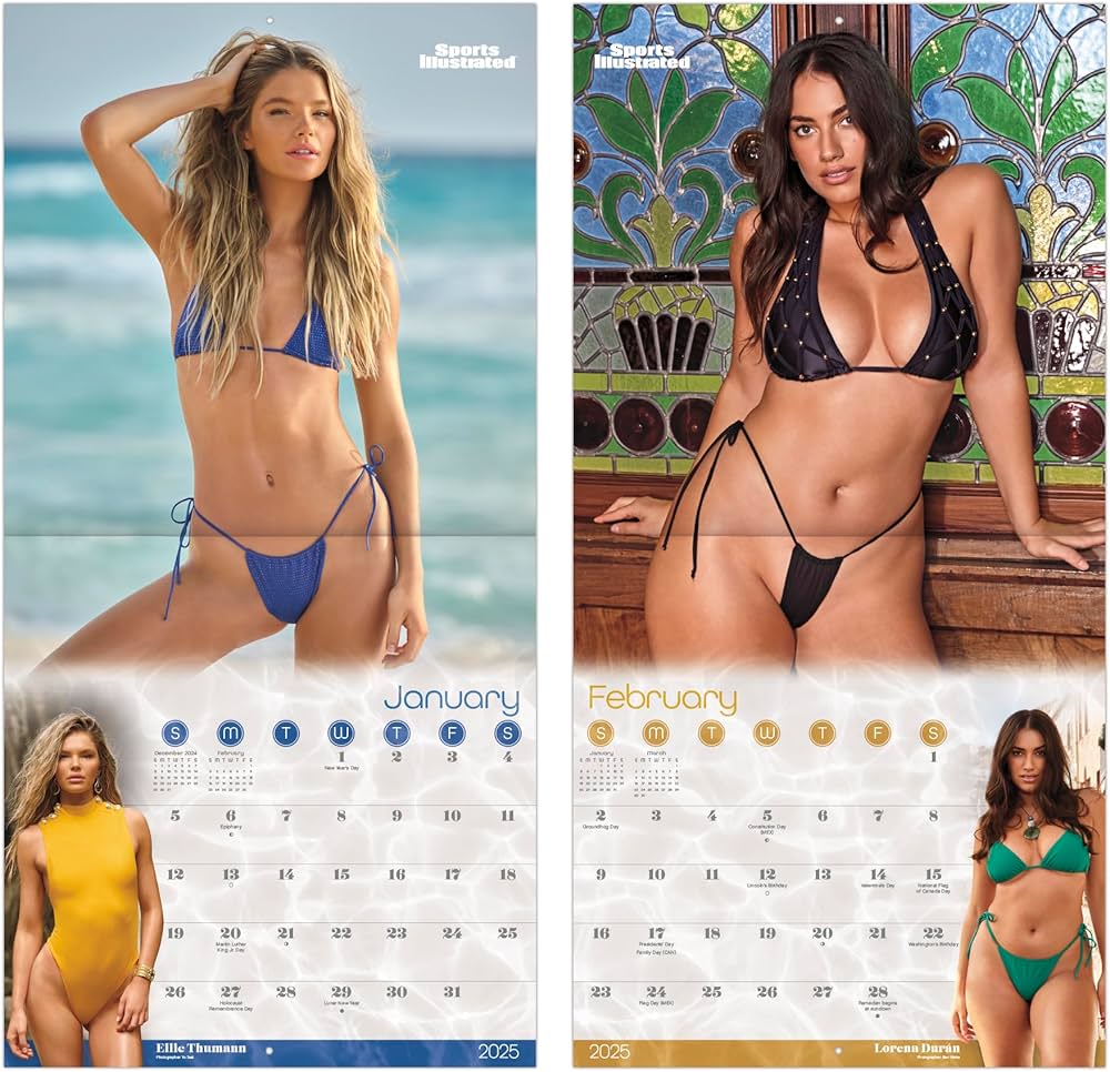 Amazon.co.jp: 2025年スポーツイラスト水着壁掛けカレンダー : Trends
