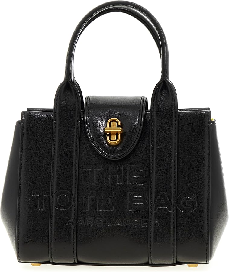 Marc Jacobs The Turnlock Crossbody Tote Bag (Black): Handbags