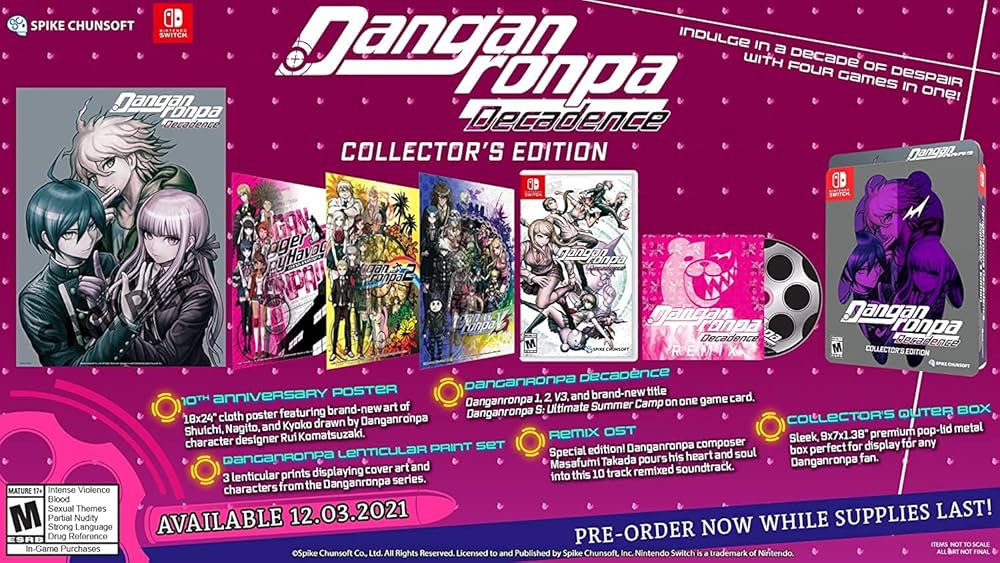 Amazon.co.jp: Danganronpa Decadence: COLLECTOR'S EDITION (輸入版
