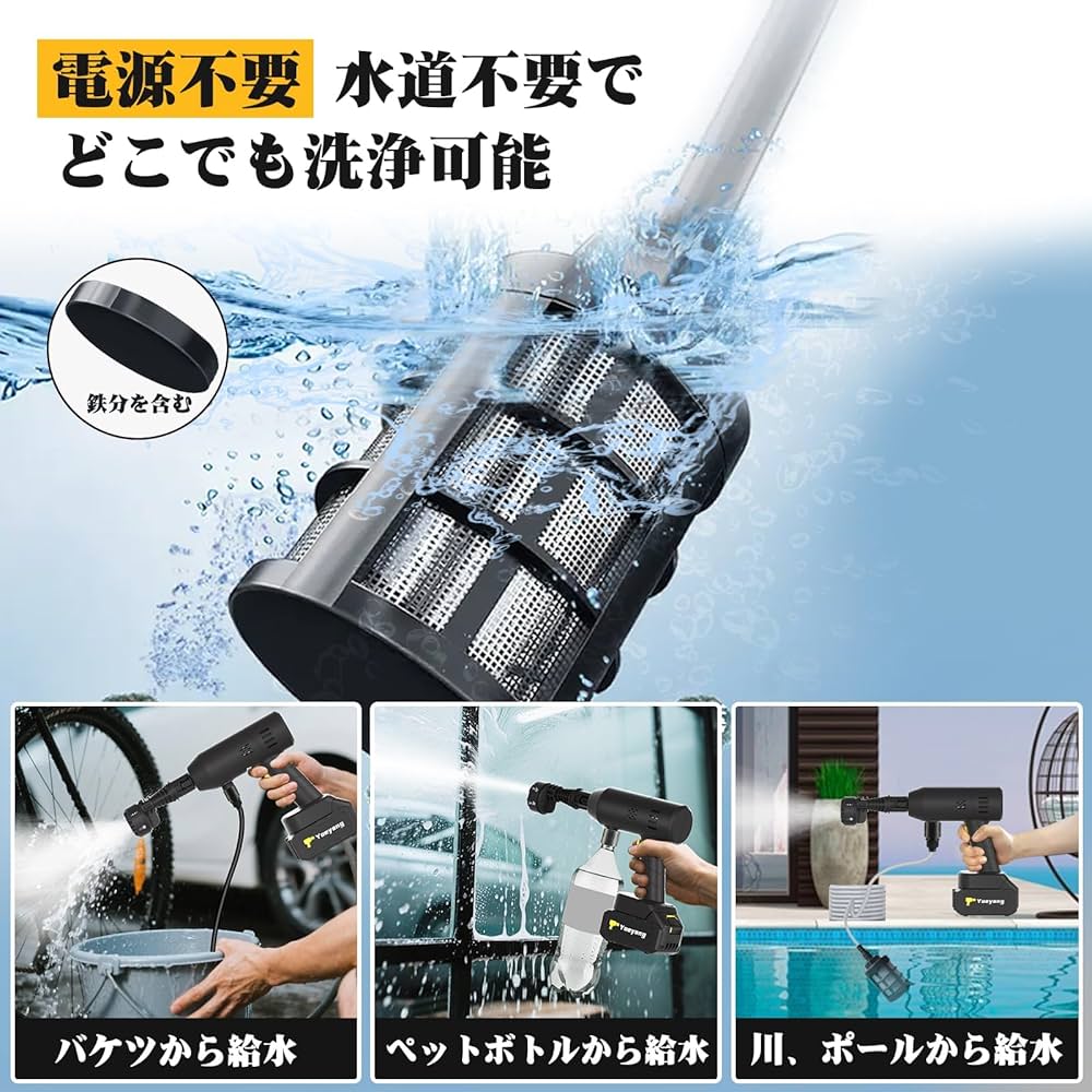 Amazon | 高圧洗浄機【超軽量574g・2026年新登場・ぴかぴか洗浄店監修
