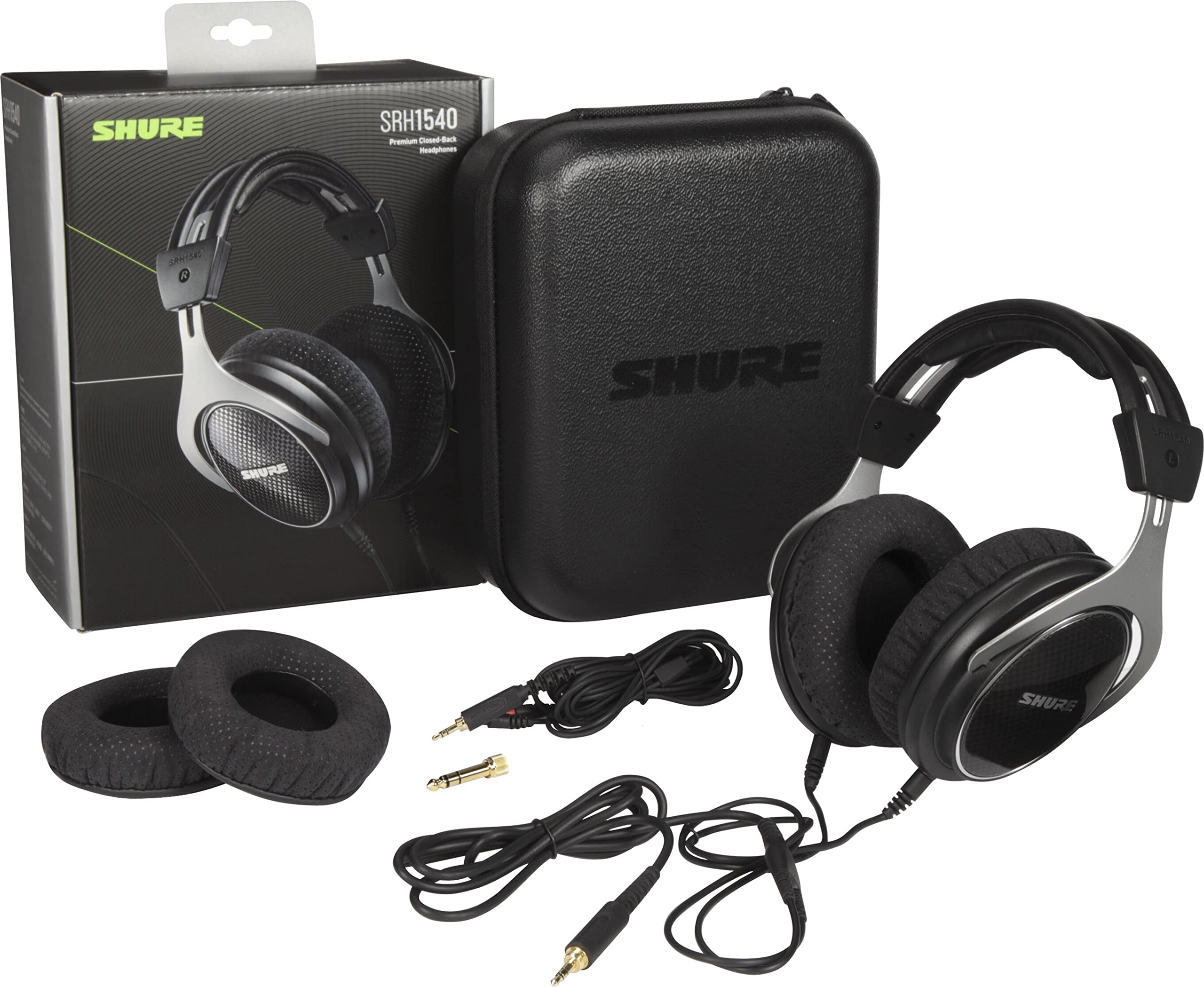 Amazon | Shure SRH1540 プレミアムクローズドバックヘッドフォン 40mm