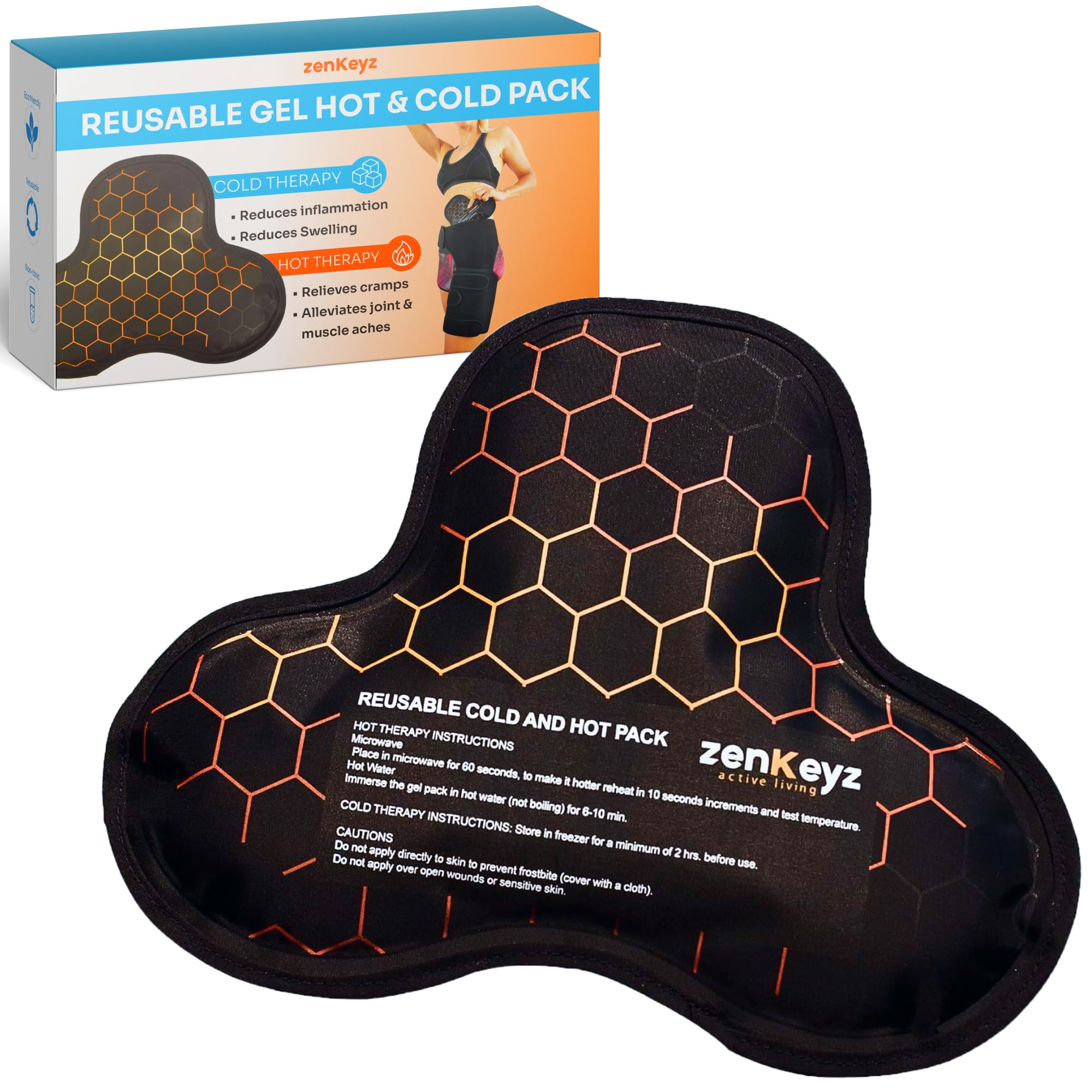 Amazon.com: ZENKEYZ Reusable Gel Shoulder Ice Pack - 8x10 Inch