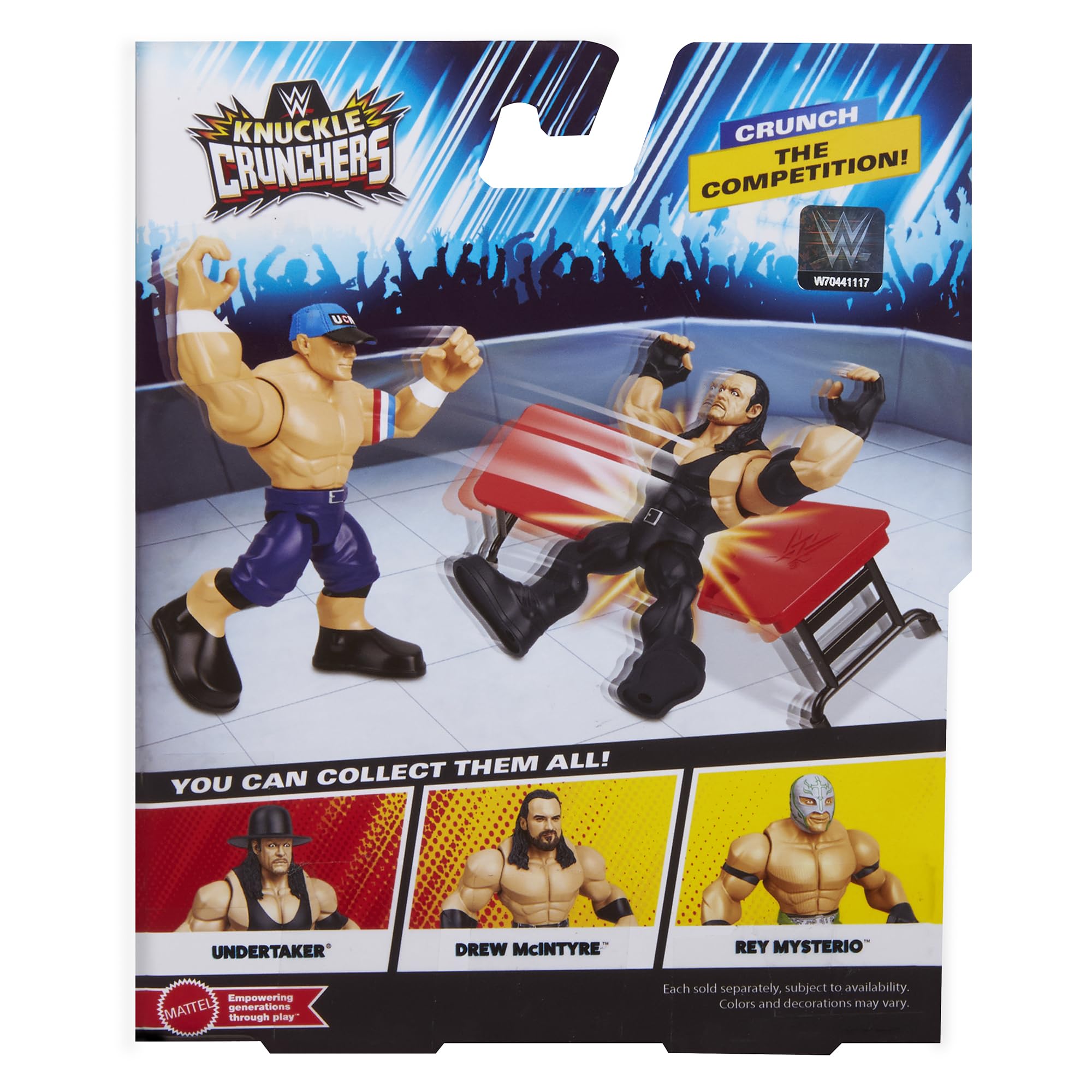 Amazon.com: WWE John Cena (Blue) Knuckle Crunchers 6 Toy Wrestling