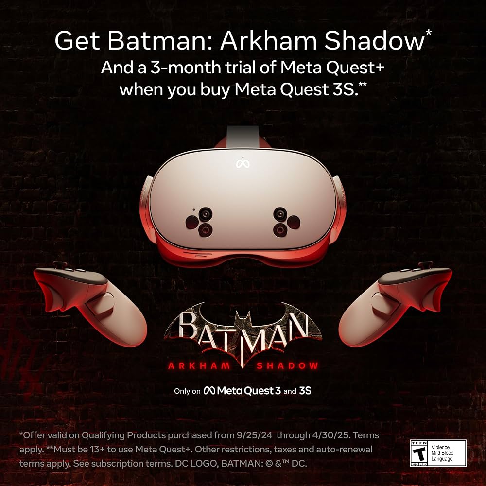 Amazon.com: Meta Quest 3S 128GB — Get Batman: Arkham Shadow and a