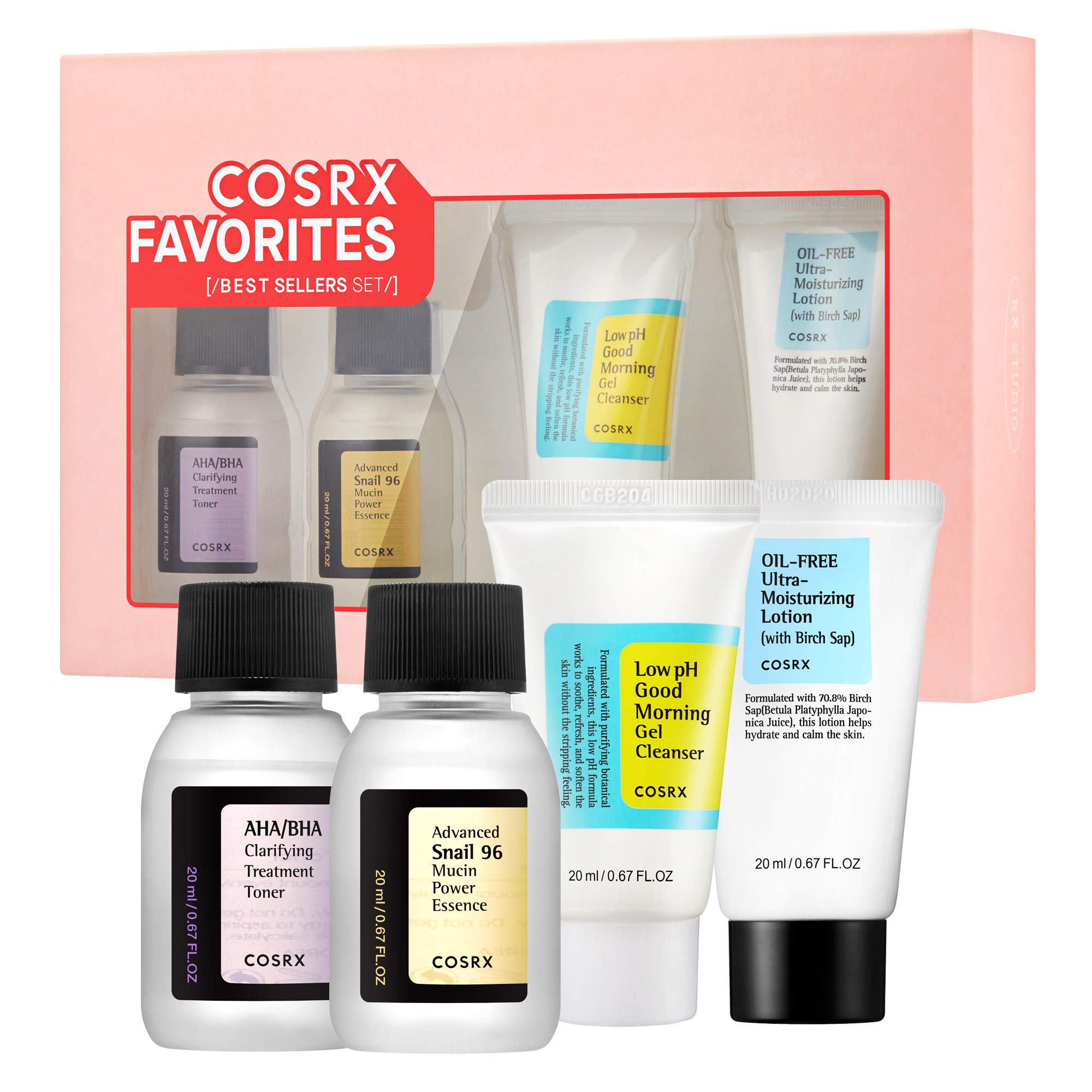 Amazon.com : COSRX Favorites Best Sellers Set - Mini Sized Low pH