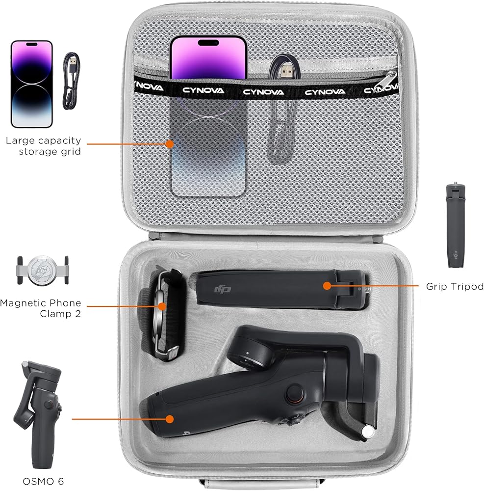 Amazon.co.jp: CYNOVA DJI Osmo Mobile 6 ケース 防水 DJI OM 6 収納