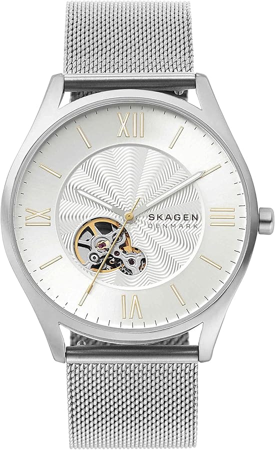 Amazon | Skagen メンズ Holst 自動巻き ステンレススチール