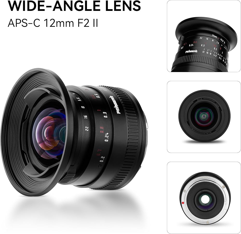 Amazon | PERGEAR 12mm F2 II 広角 APS-C 単焦点レンズ マニュアル