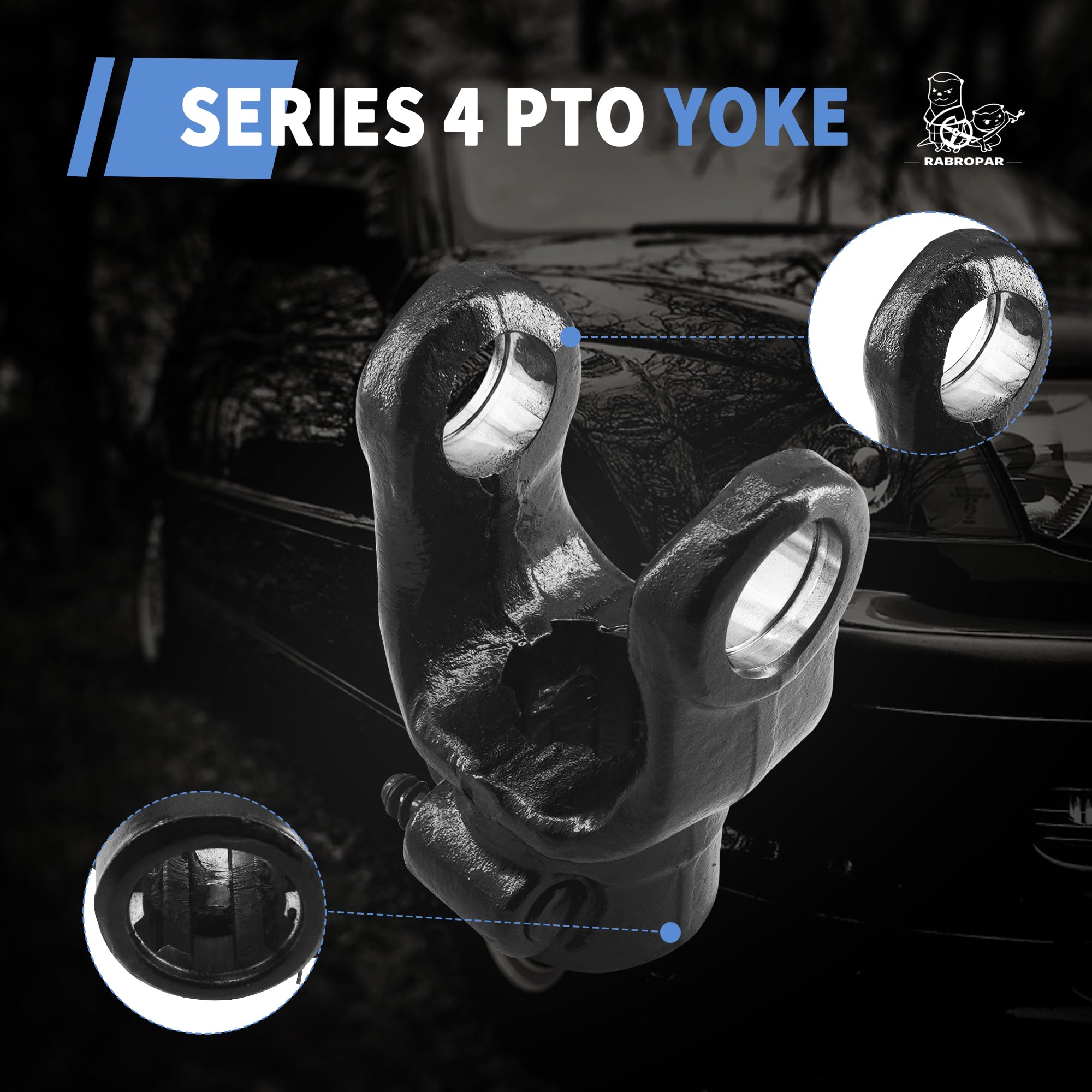 RABROPAR PTO Tractor End Yoke 4 Series 1-3/8