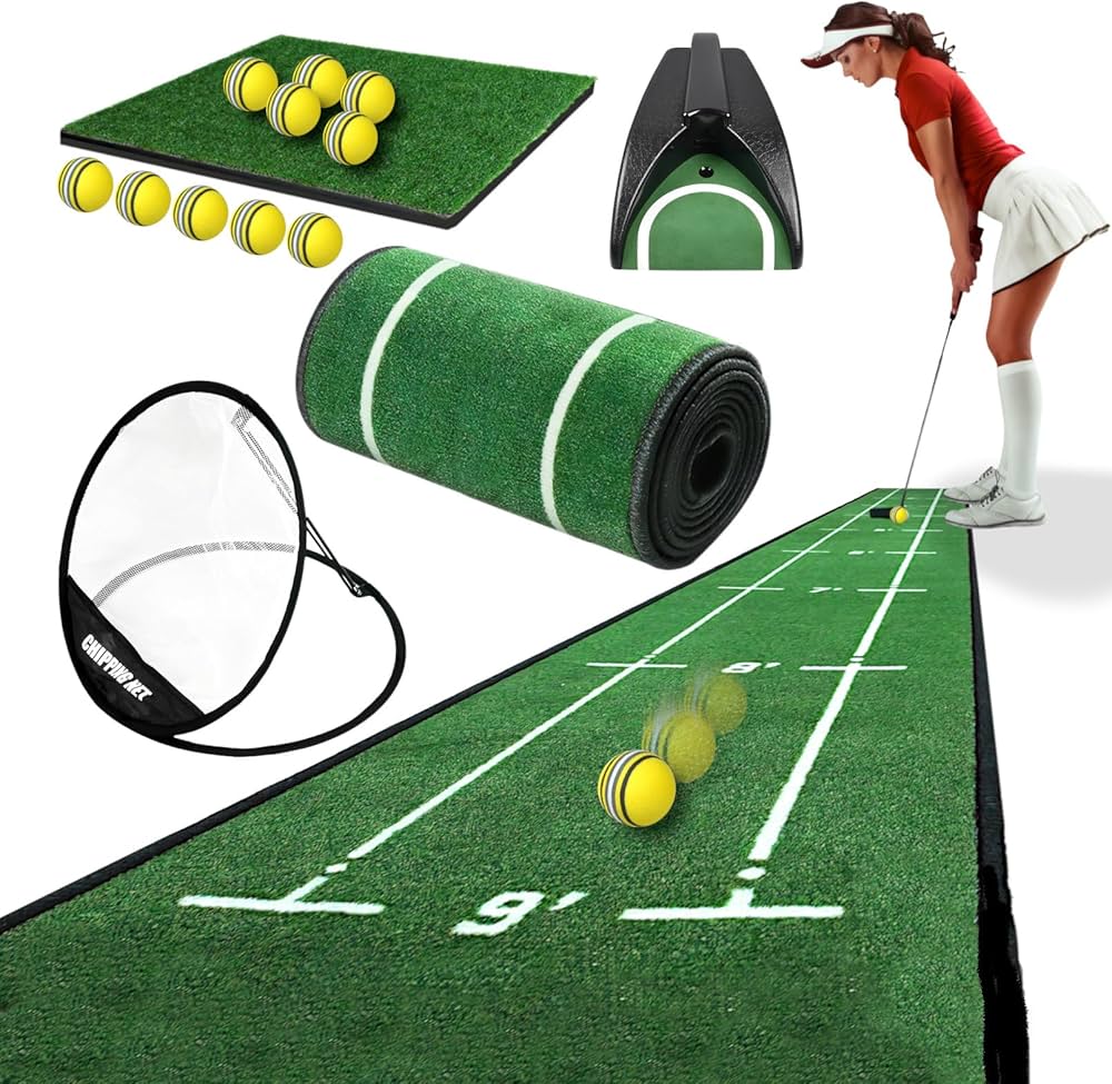 Amazon | heizi パターマット 14点セット [アプローチ練習ネット 付き