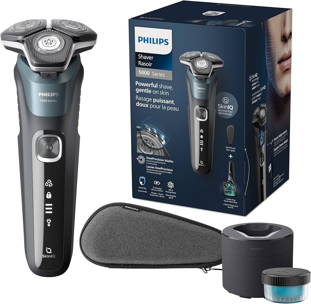 Philips Shaver Series 5000, Wet & Dry Electric Shaver with Cable