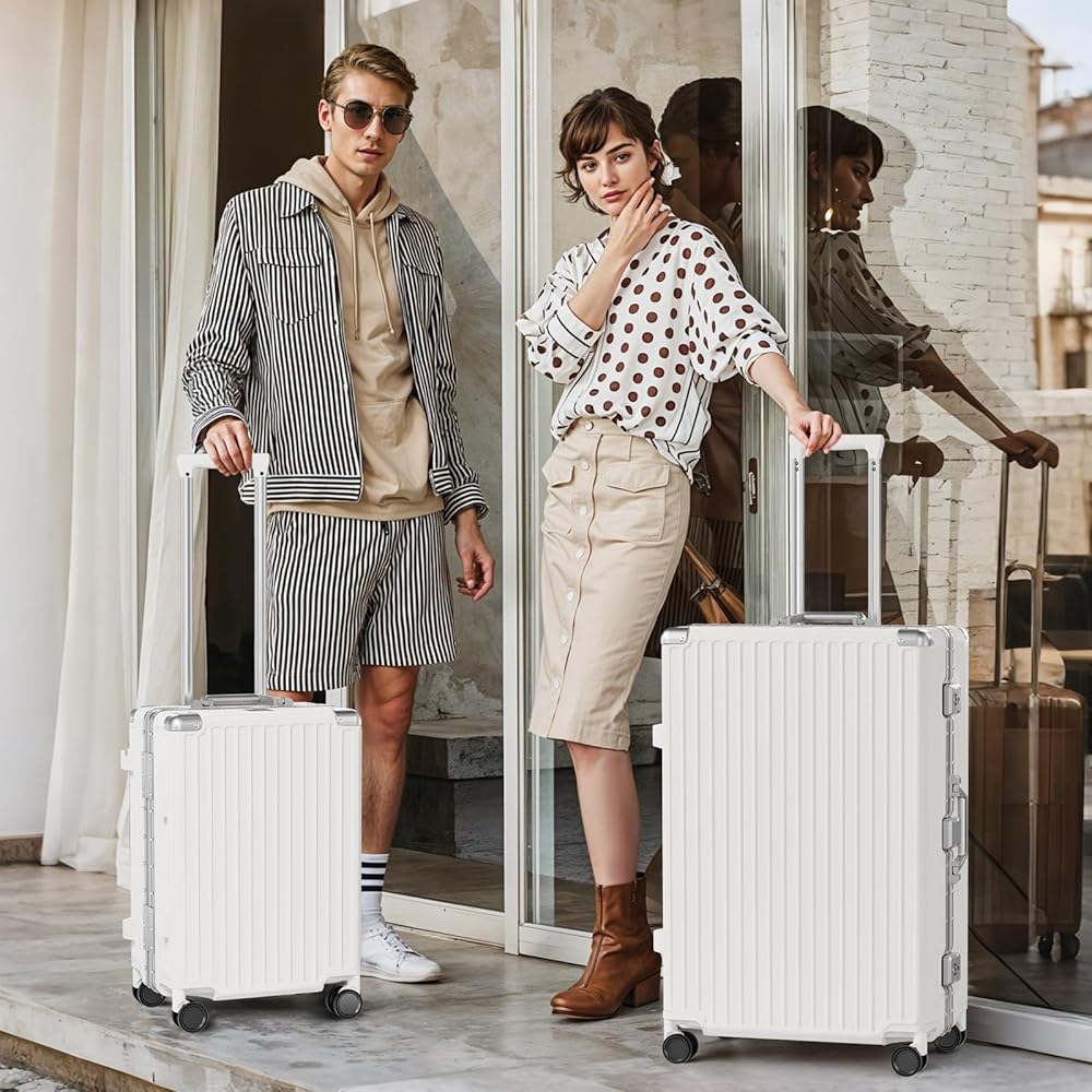 Amazon.com | AnyZip Luggage Sets 2 Piece Aluminum Frame Carry On