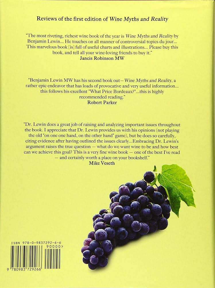 Wine Myths & Reality: Lewin, Benjamin: 9780983729266: Amazon.com