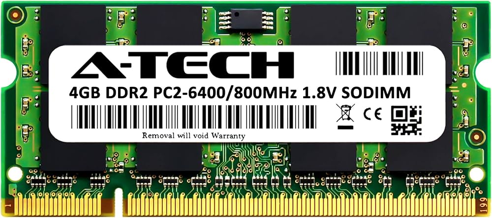 Amazon | 4 GB ddr2 pc2 – 6400ノートパソコンメモリモジュール(200
