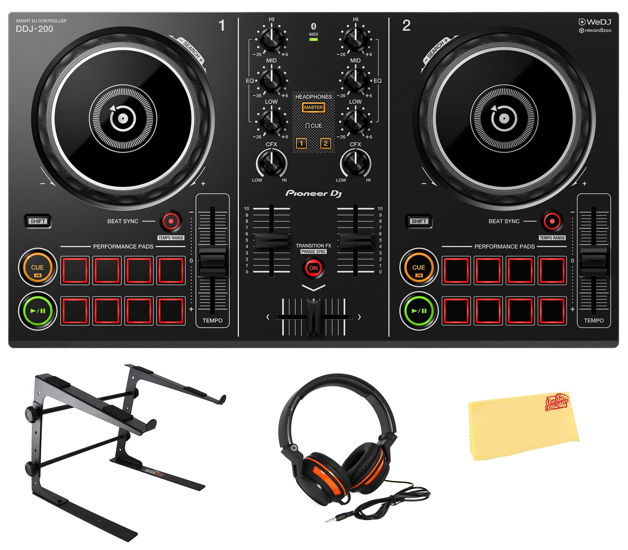 Amazon.com: Pioneer DDJ-200 2-Channel Smart DJ Controller Bundle