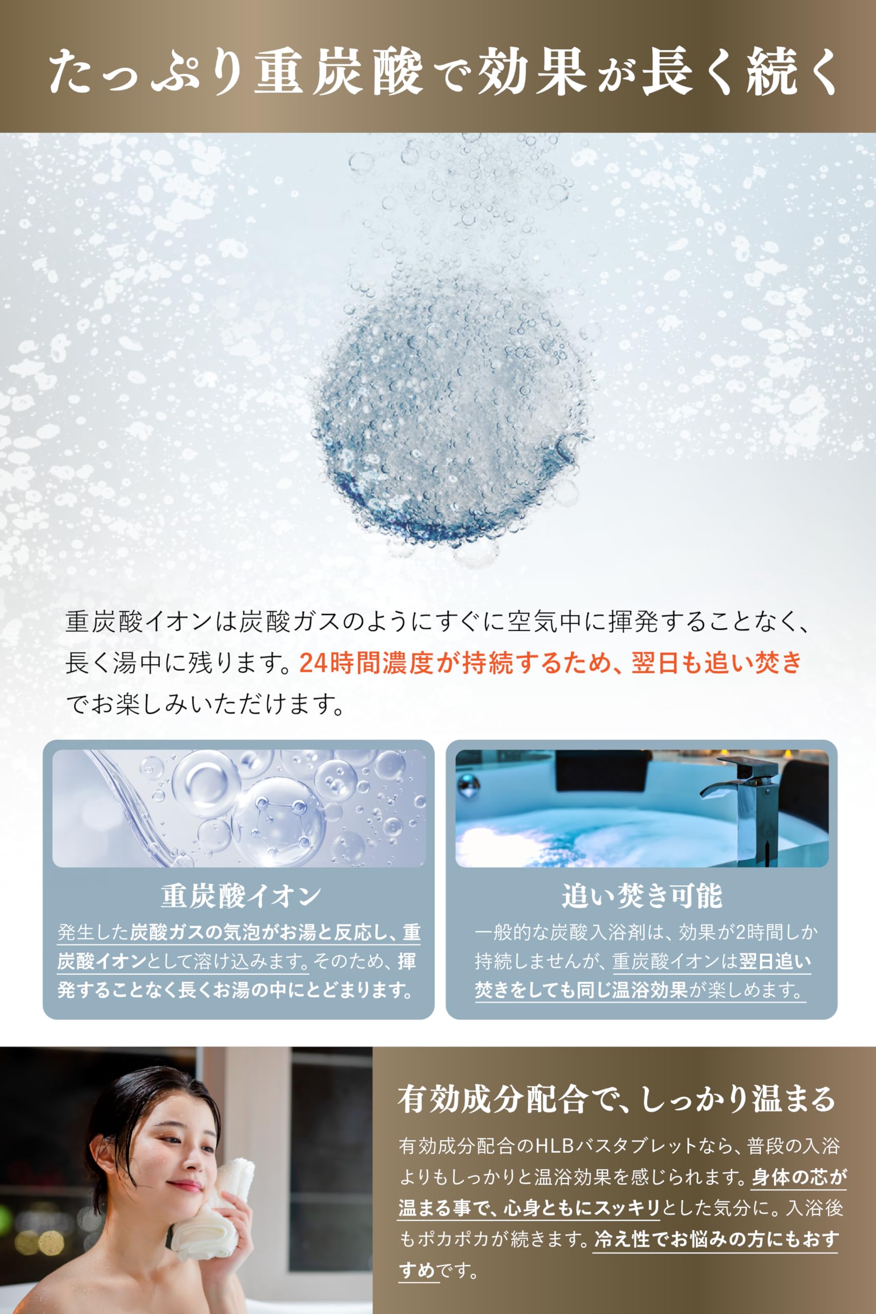 Amazon | H.L.B エイチエルビー 湯セレブ バスタブレット 重炭酸 入浴