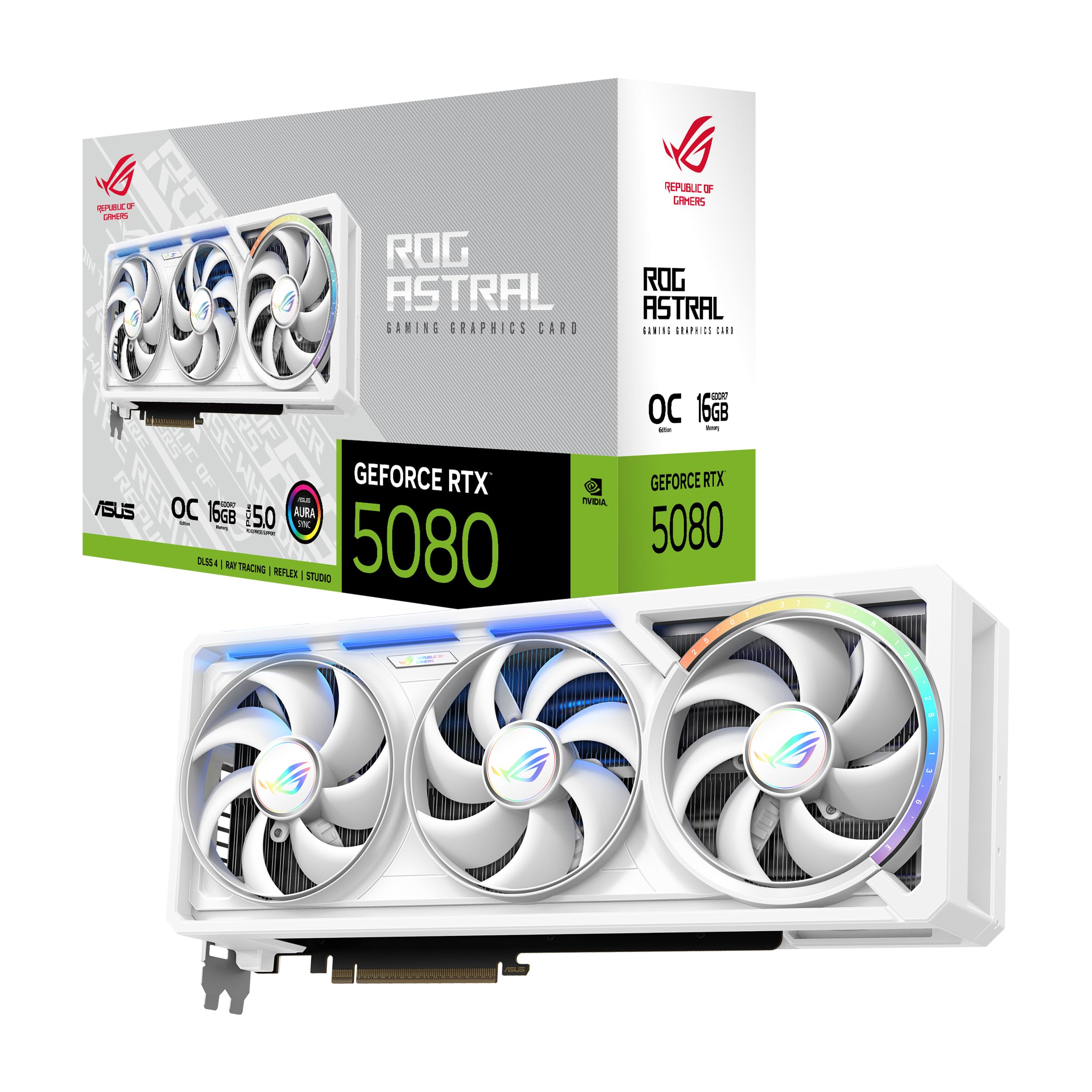 Amazon.com: ASUS ROG Astral GeForce RTX 5080 16GB GDDR7 White OC