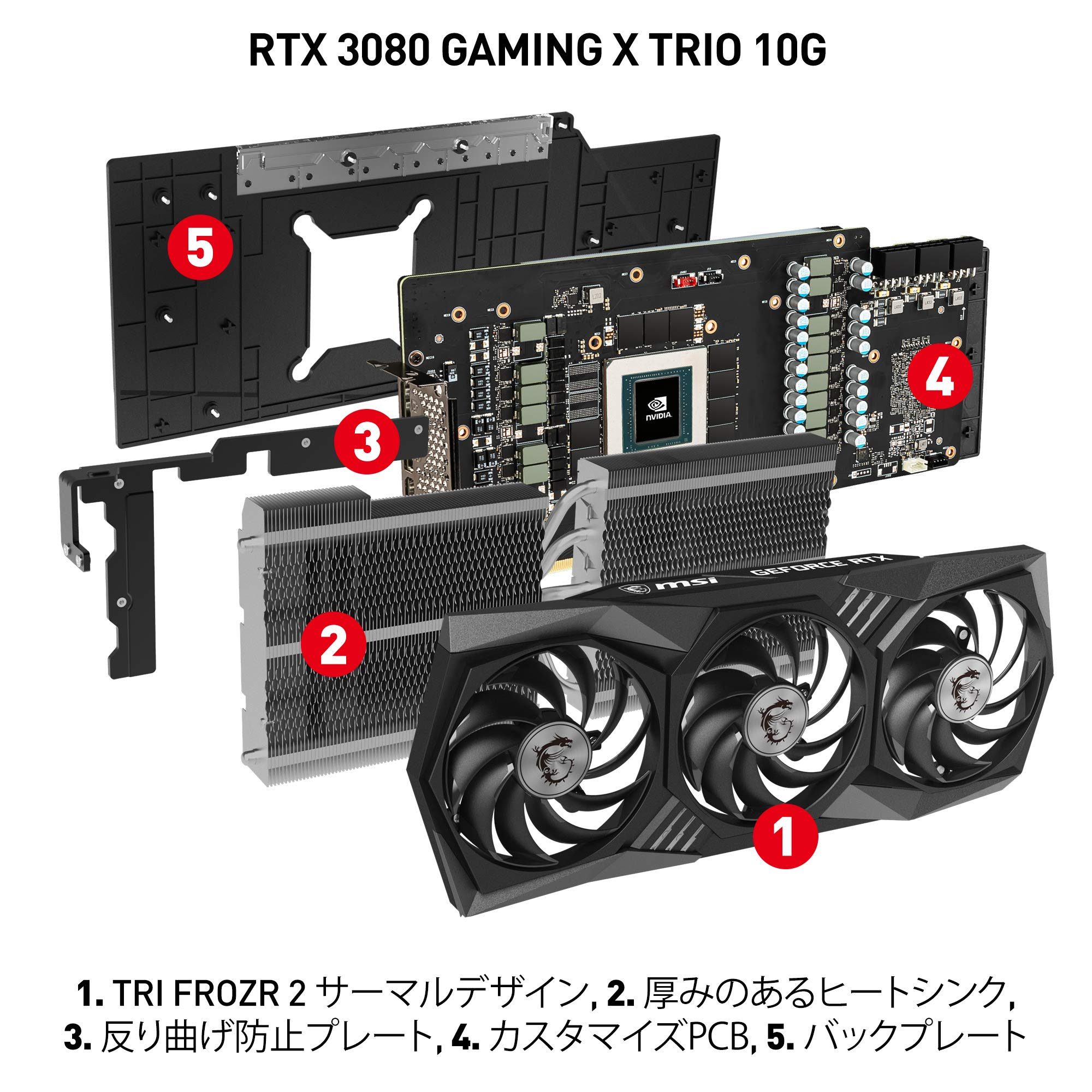 Amazon | MSI GeForce RTX 3080 GAMING X TRIO 10G グラフィックス