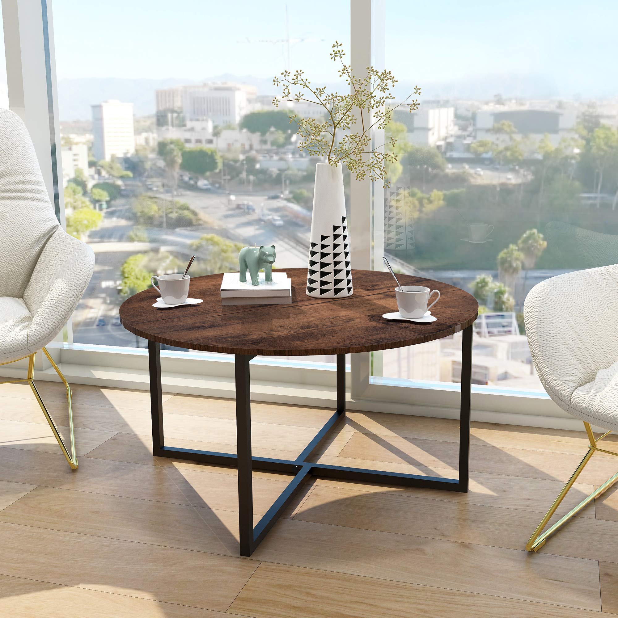 Amazon.com - Round Coffee Table Kitchen Dining Tables Modern