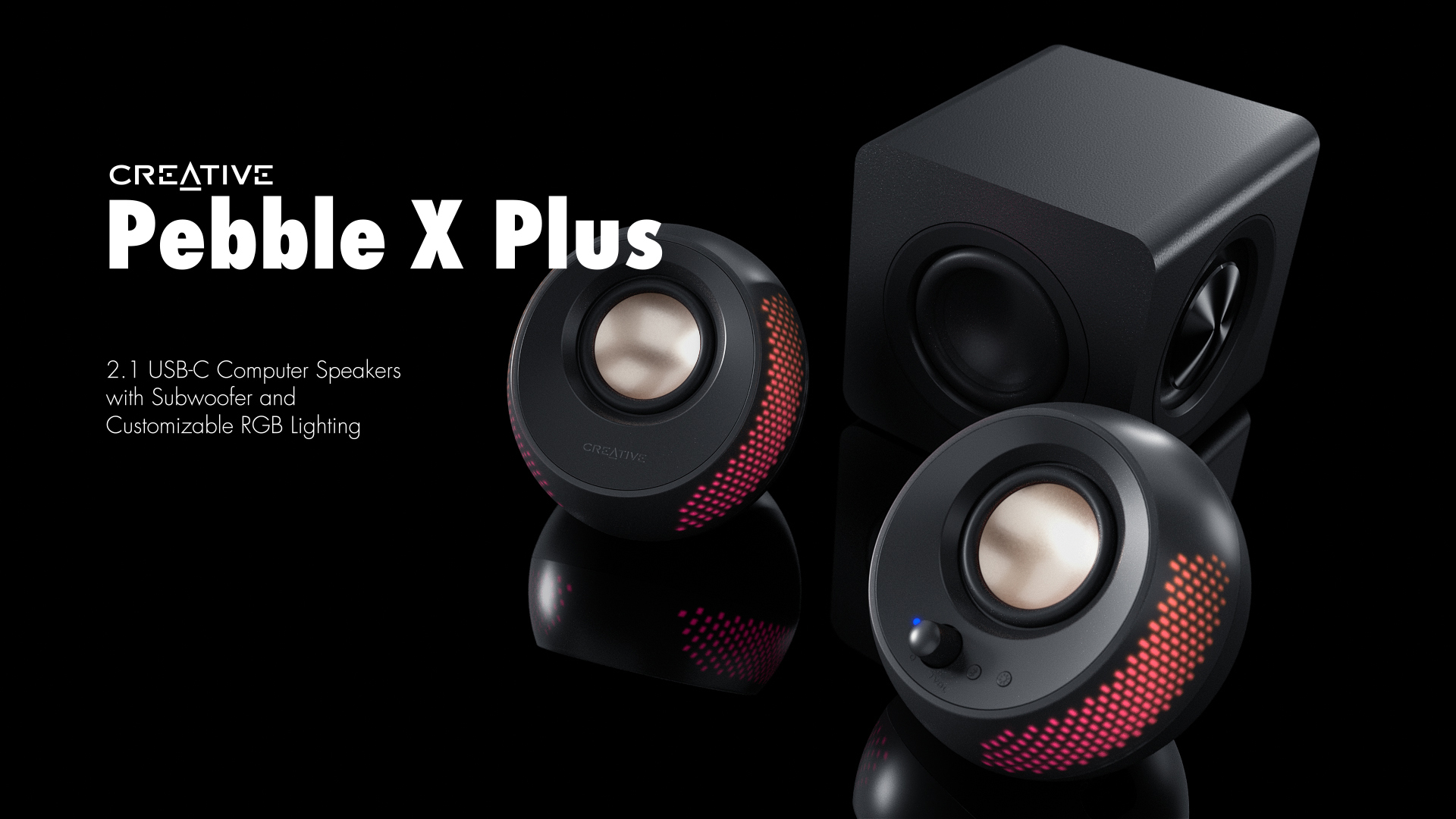 Amazon.com: Creative Pebble X Plus 2.1 USB-C Computer Speakers