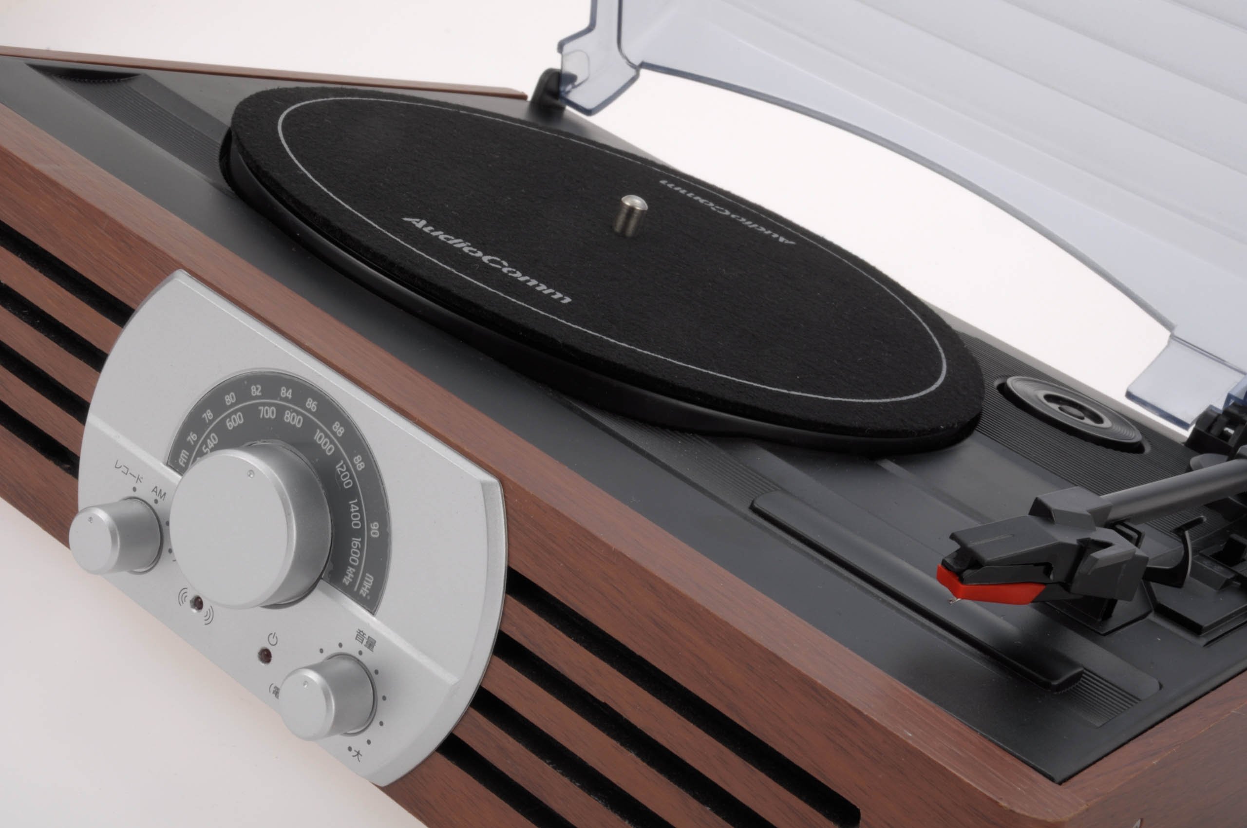 Amazon.co.jp: OHM AudioComm ラジオ付レコードプレーヤー RRM-2775K-T