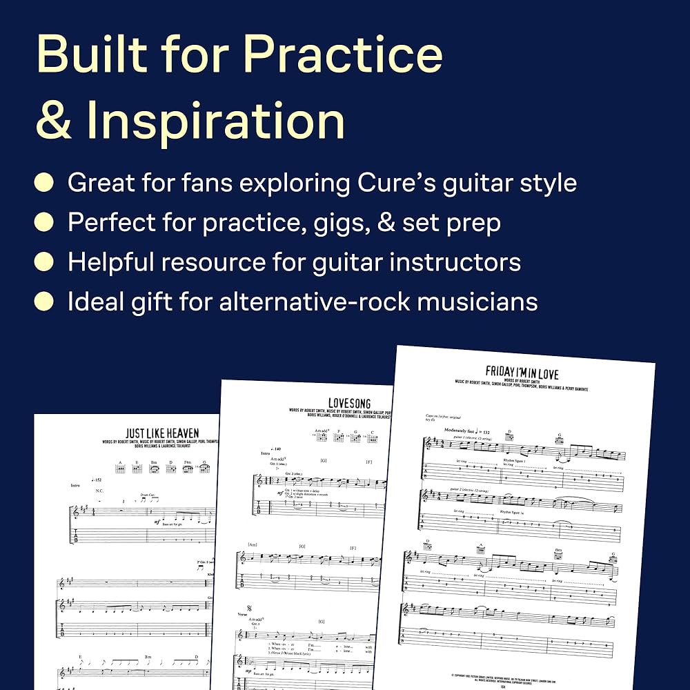 Amazon.com: The Cure Greatest Hits | Guitar Tab Songbook with