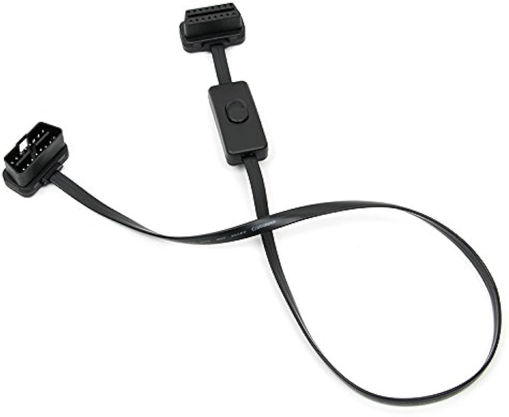 Amazon.co.jp: CarAngels OBD2 スイッチ付き 延長フラットケーブル