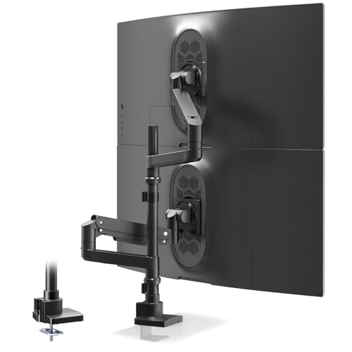 Amazon.co.jp: ACCURTEK 2画面モニターアーム ロングポール60.5cm 最大