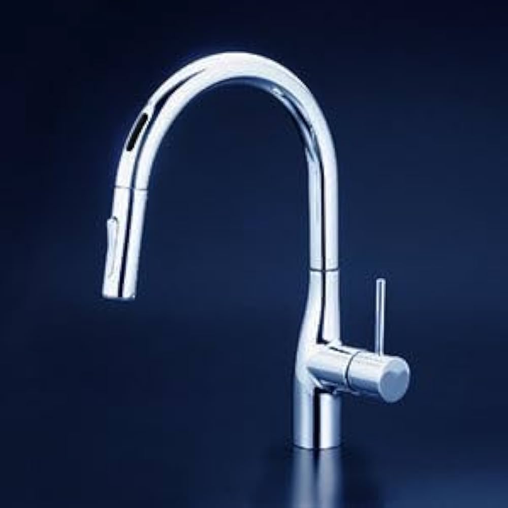 Amazon | KVK シングルシャワー付混合栓(センサー付) 撥水 KM6071ECHS