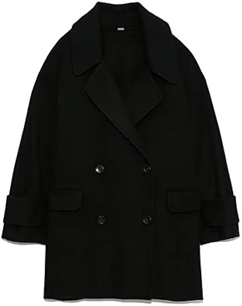 Amazon | [ミラオーウェン] フラップPKハーフ丈コクーン接結コート