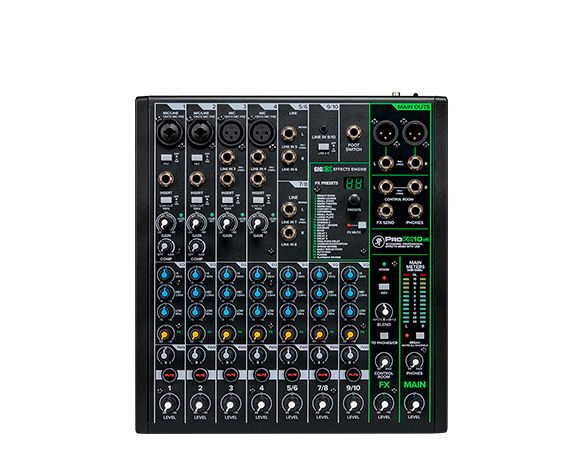 ProFX10v3+ 10-Channel Analog Mixer With Enhanced FX, USB Recording