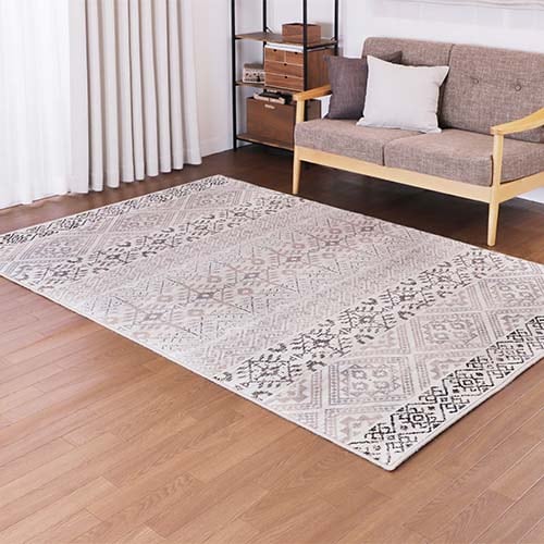 ウール モダン ウィルトン 幾何学的なモチーフが特徴 モンゴル無染色