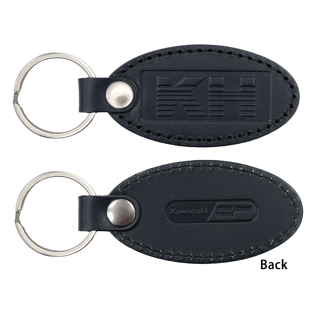 Kawasaki KH400エンブレム 国産レザーキーホルダー | 車・バイク・鉄道