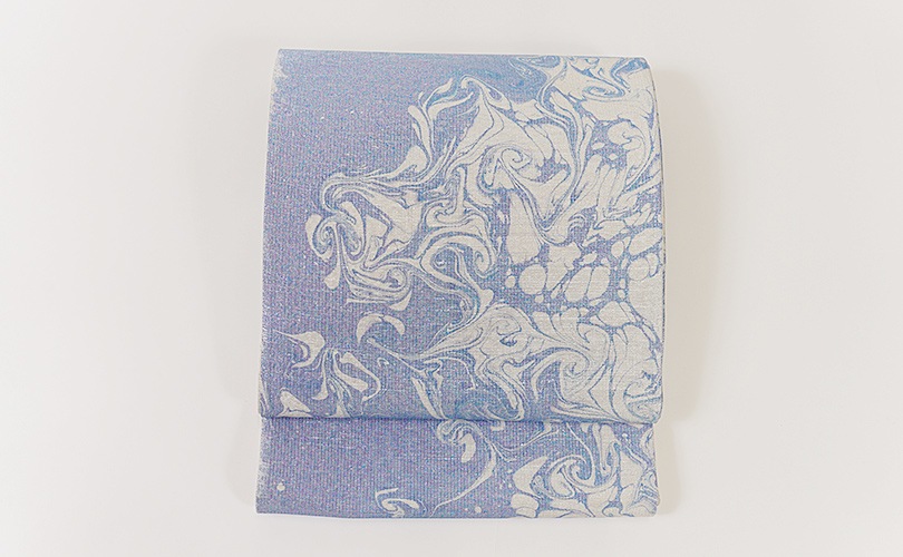 正絹袋帯 田中伝機業 墨流し染 | すべての商品 | 京都西陣 帯の卸し