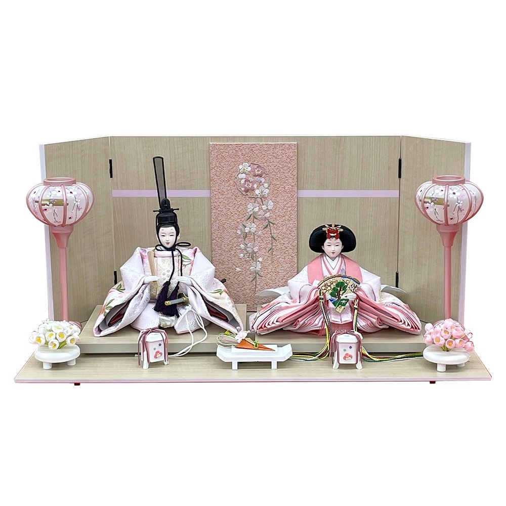 雛人形 ひな人形 お祝い 平飾り 親王飾り 二人飾り 2人飾り 木目