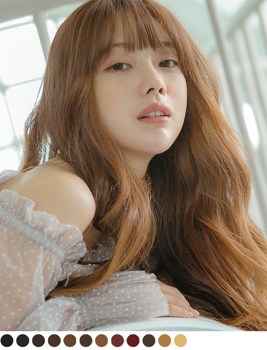 トップカバー) シースルーバング ななめカール (シュプリーム原糸)