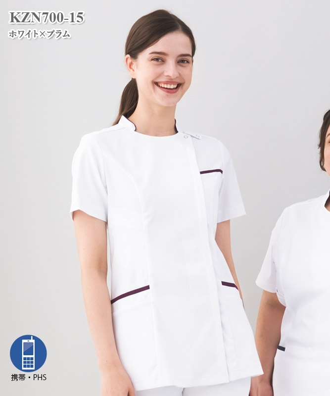 レディスジャケット半袖[KAZEN製品] KZN700｜THS-白衣通販・販売