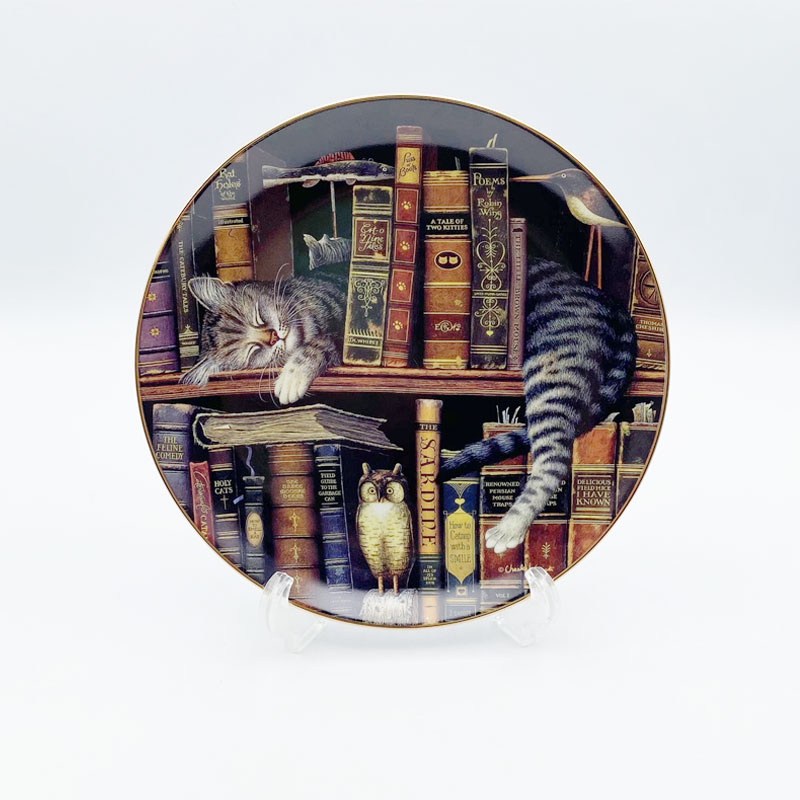 Bradford Exchange 猫プレート絵皿 Frederick the Literate 1998年