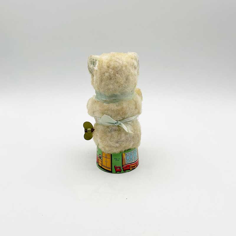 編み物する猫ちゃん Knitting Cat ゼンマイ式おもちゃ 野村トーイ 富士