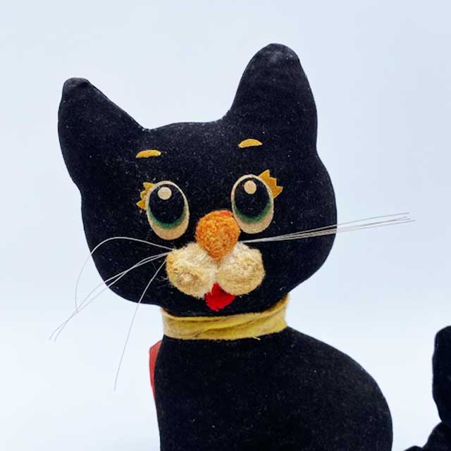 昭和レトロな黒猫のぬいぐるみ おがくず人形 日本製 TIM & SAILOR