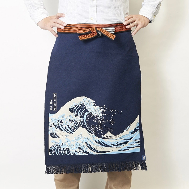 定番2号前掛け「北斎 波」紺（商品番号_DM004） | すべての商品
