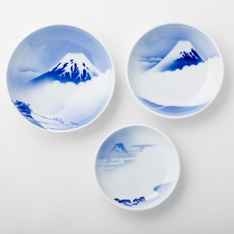 富士三景 祝皿(3枚組) | すべての商品 | 深川製磁オンラインストア