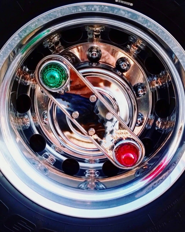 鏡面ステンレス 【22.5インチ】 ホイールマーカーステー 4枚セット 4つ