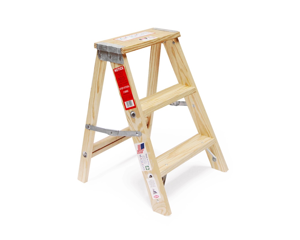 ミシガンラダー ウッドラダー/木製脚立 3ステップ｜Michigan Ladder Co