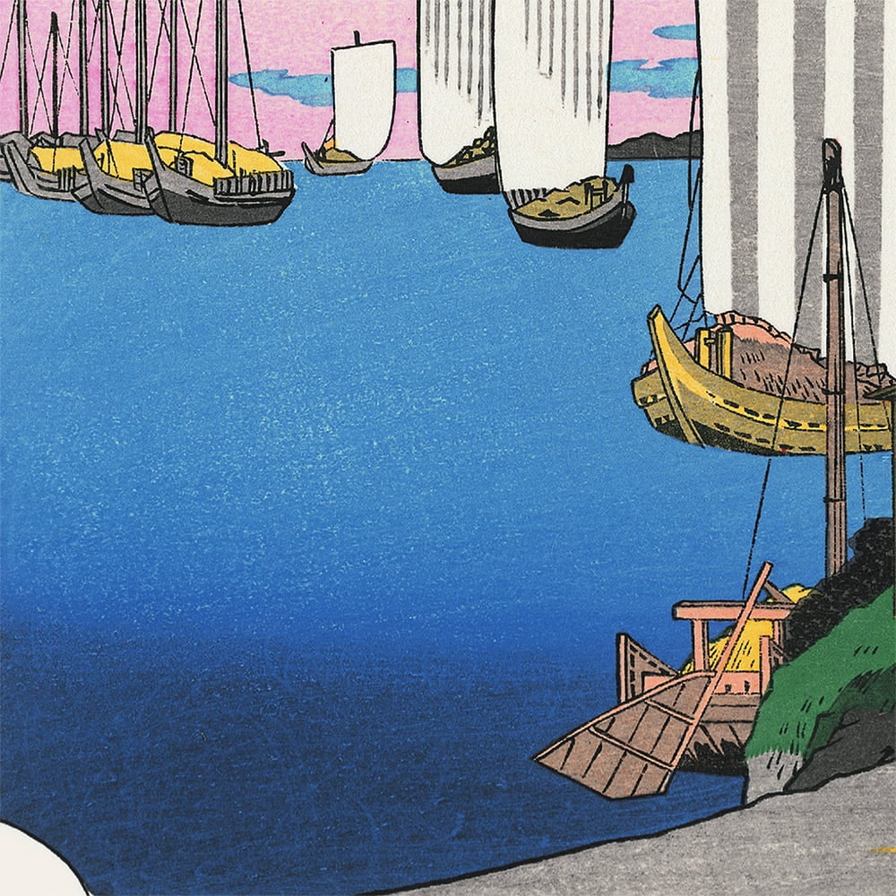 歌川広重「東海道五十三次 品川 日之出」浮世絵木版画｜浮世絵工房