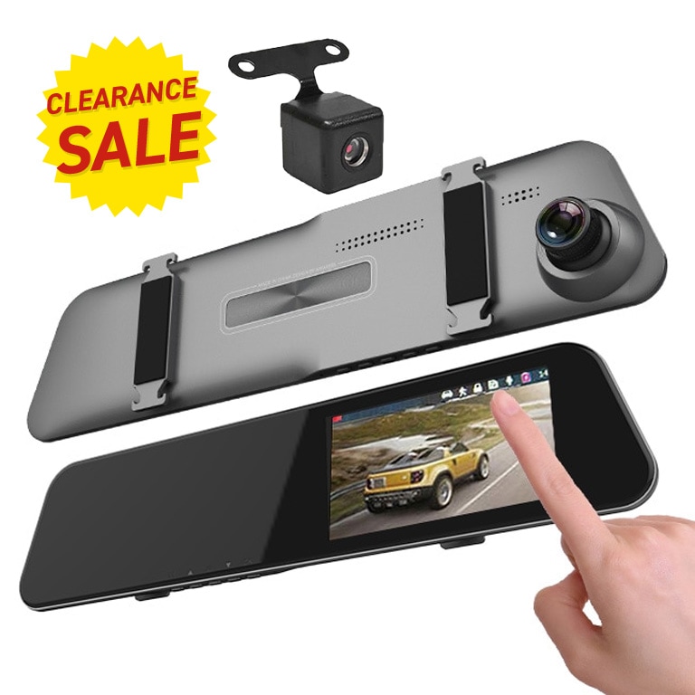 アウトレット】＜リアカメラ付き＞ミラー型 ドライブレコーダー【通常