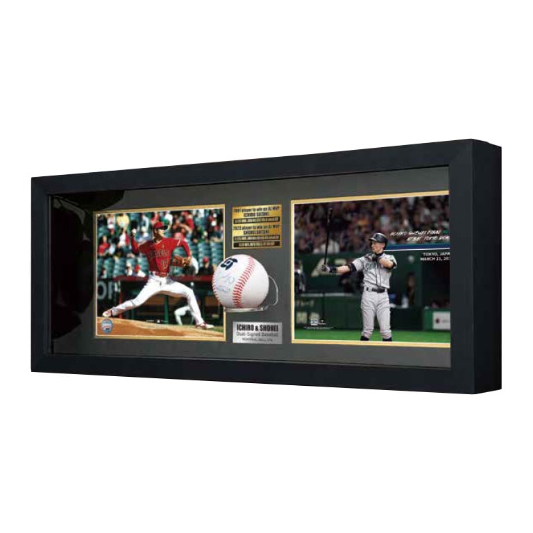 イチロー×大谷翔平」 直筆サインボール＆公式フォト2枚セット 【通常
