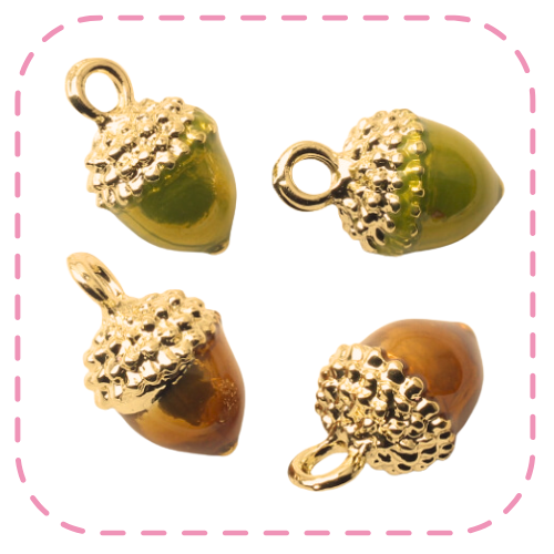 ◇C-120◇【チャーム】立体 カラフルなどんぐり 1個【梱包スペース0